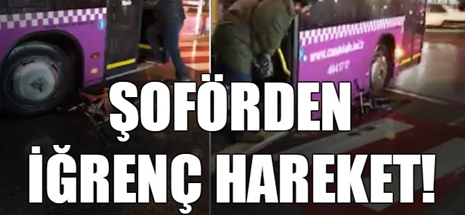 Şoförden iğrenç hareket!