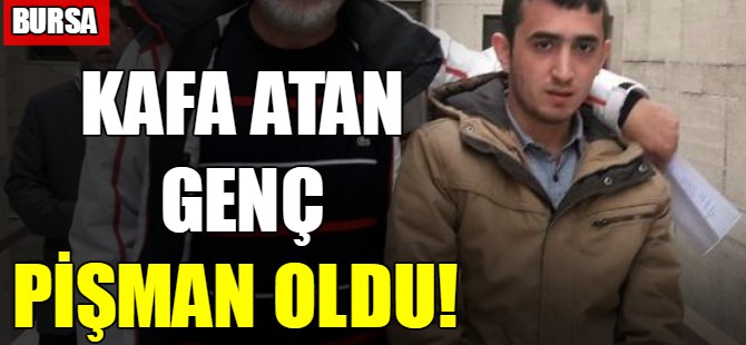 Kafa atan genç pişman oldu!