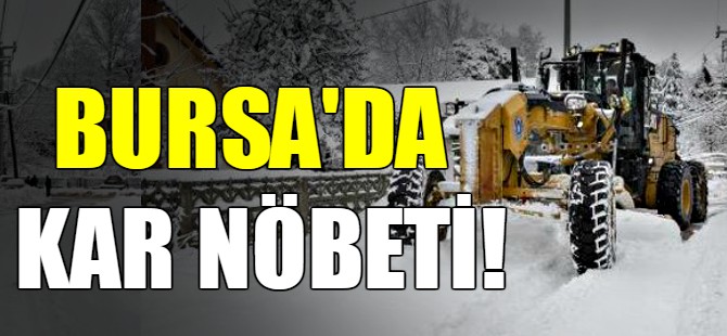 Bursa'da kar nöbeti!