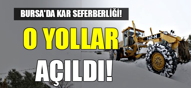 Bursa'da kar seferberliği!