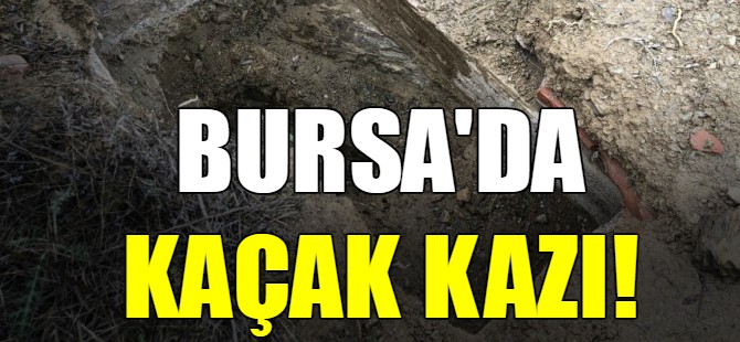 Bursa'da kaçak kazı!