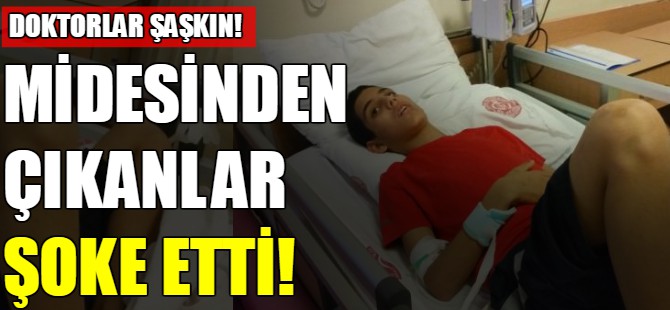 Midesinden çıkanlar şoke etti!