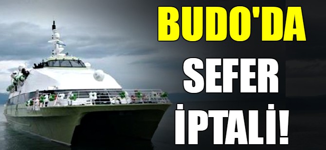 BUDO'da sefer iptali!
