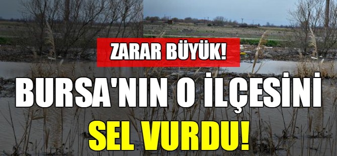 Bursa'nın o ilçesini sel vurdu!
