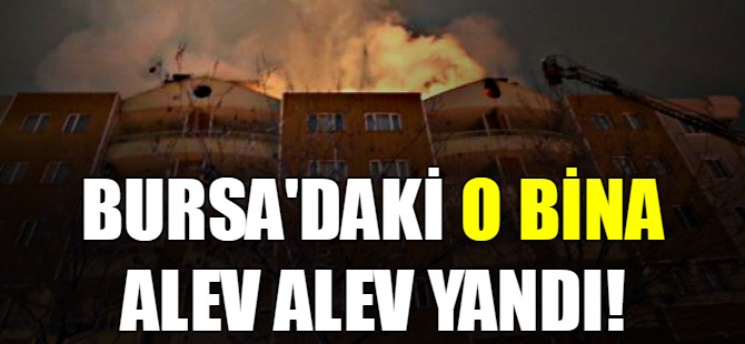 Bursa'daki o binayı alevler sardı!
