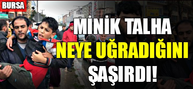 Minik Talha neye uğradığını şaşırdı!