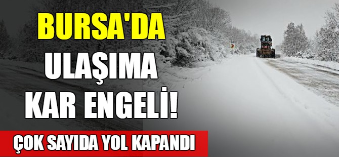 Bursa'da ulaşıma kar engeli!