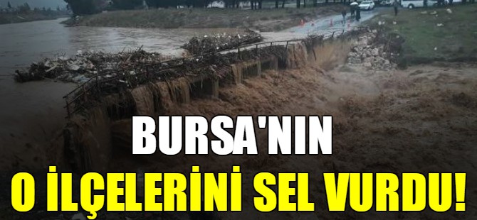 Bursa'nın o ilçelerini sel vurdu!