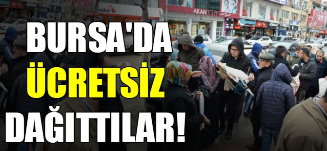 Bursa'da ücretsiz torba dağıttılar!