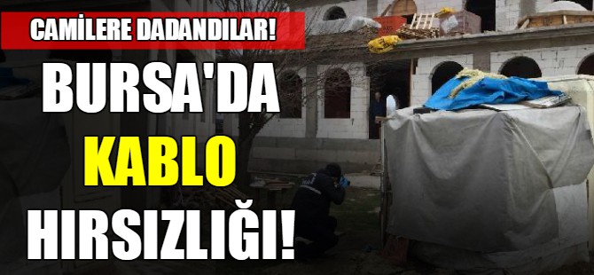 Bursa'da kablo hırsızlığı!