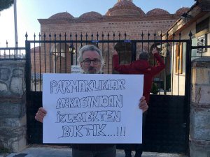 Bursa'da pankartlı protesto