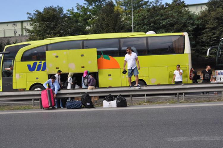 Otobüs yolcularının trafik çilesi