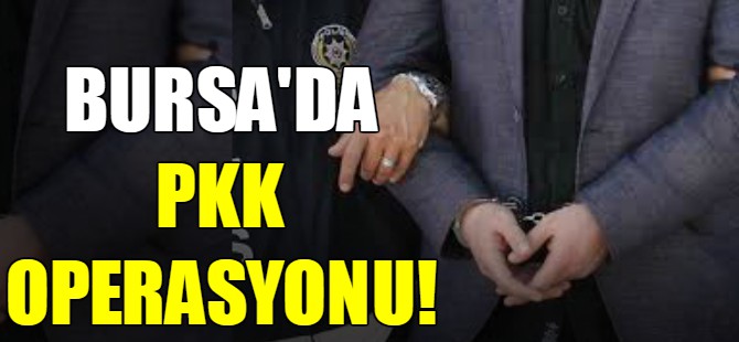 Bursa'da PKK operasyonu!