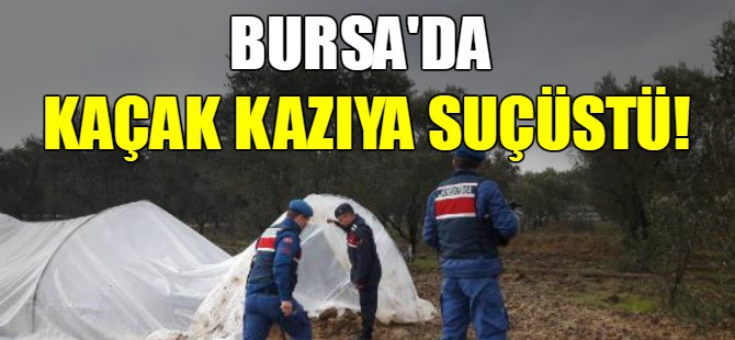 Bursa'da kaçak kazıya suçüstü!