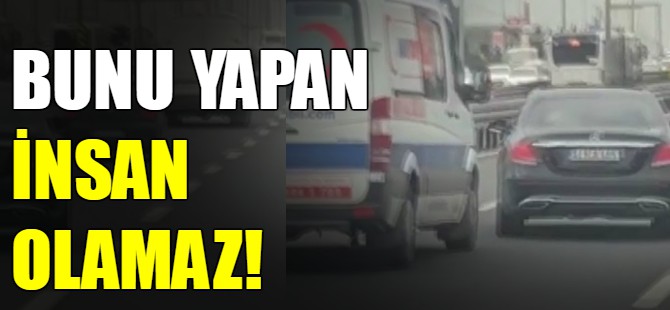 Trafikte insanlık dışı görüntü!