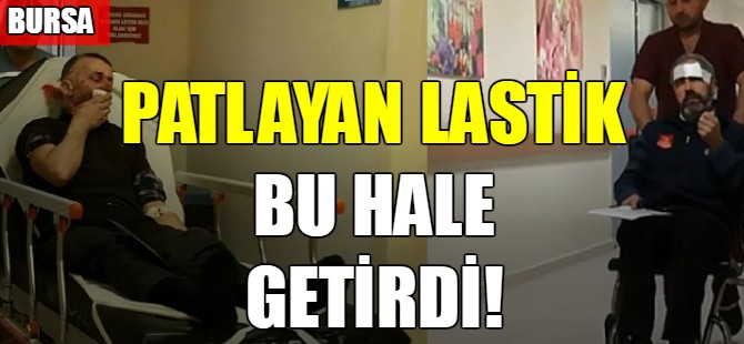 Patlayan lastik dehşet saçtı!