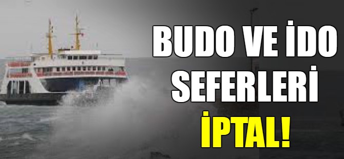 BUDO ve İDO seferleri iptal!