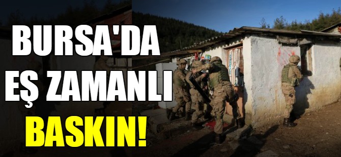 Bursa'da eş zamanlı baskın!