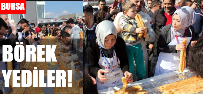 Bursa'da börek yeme yarışması