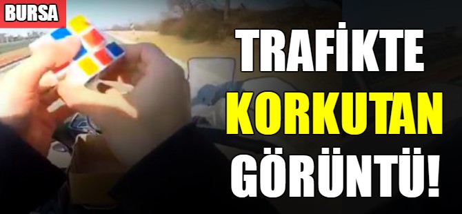 Trafikte korkutan görüntü