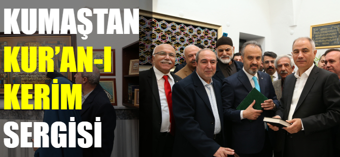 Bursa'da kumaştan Kur'an-ı Kerim sergisi