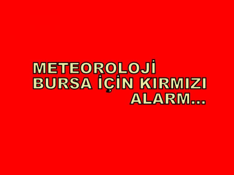 Bursa'ya kritik uyarı!