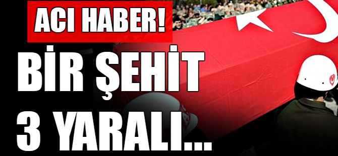 Acı haber: 1 şehit, 3 yaralı