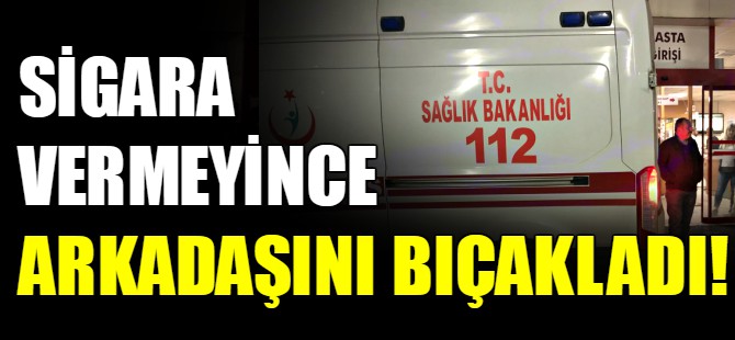 Sigara vermeyen arkadaşını bıçakladı
