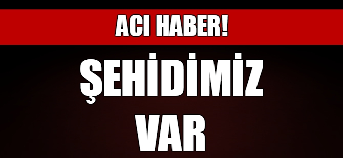 Acı haber! Şehidimiz var!