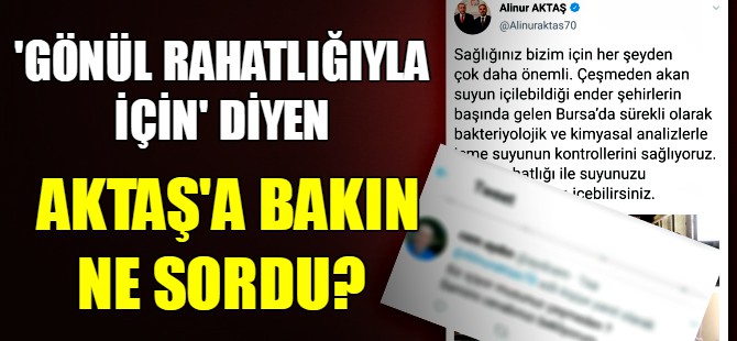 Bursa'da su çeşmeden içilir mi?