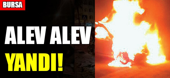 Bursa'da kamyonet alev alev yandı