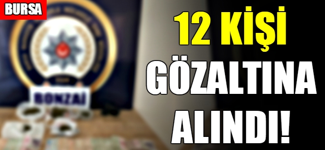Bursa'da operasyon: 12 gözaltı