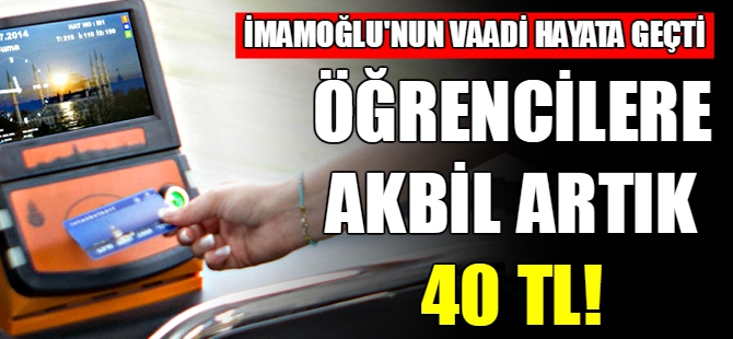 İmamoğlu’nun vaadi hayata geçti!