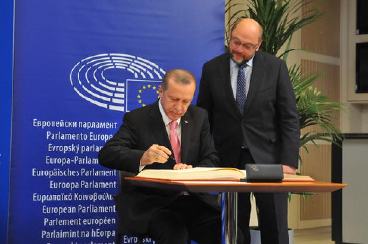 Erdoğan, AP Başkanı Schulz'la bir araya geldi