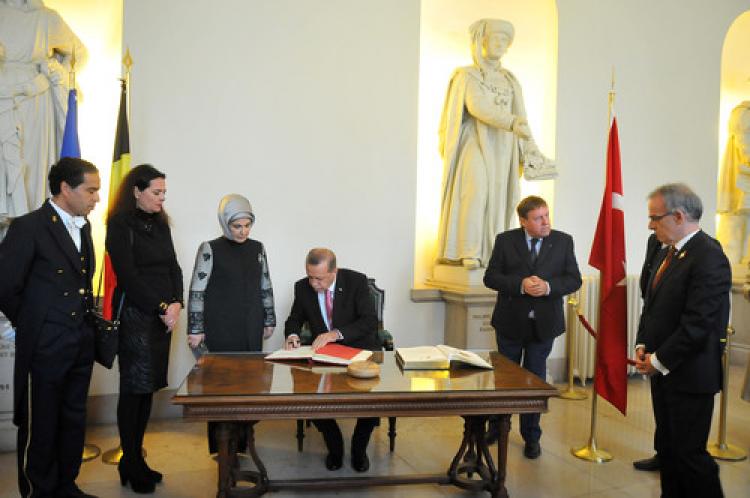 Erdoğan, Belçika Meclisi'ni ziyaret etti