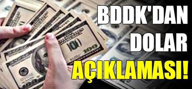 BDDK'dan dolar açıklaması