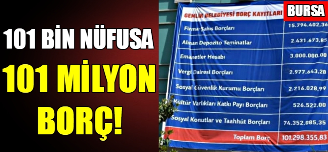 Gemlik Belediyesi borç batağında!