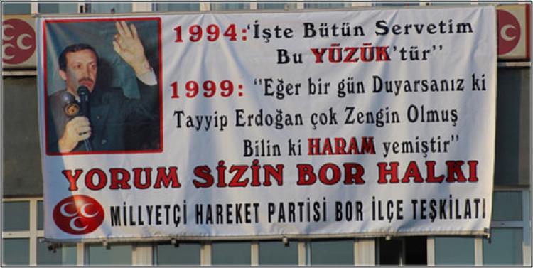 MHP Bor İlçe Teşkilatı'ndan yeni pankart