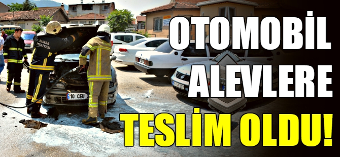 Bursa'da otomobil alevlere teslim oldu