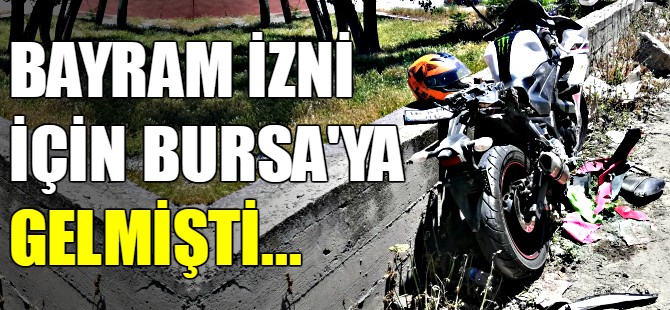 Bursa'da motosiklet kazası!