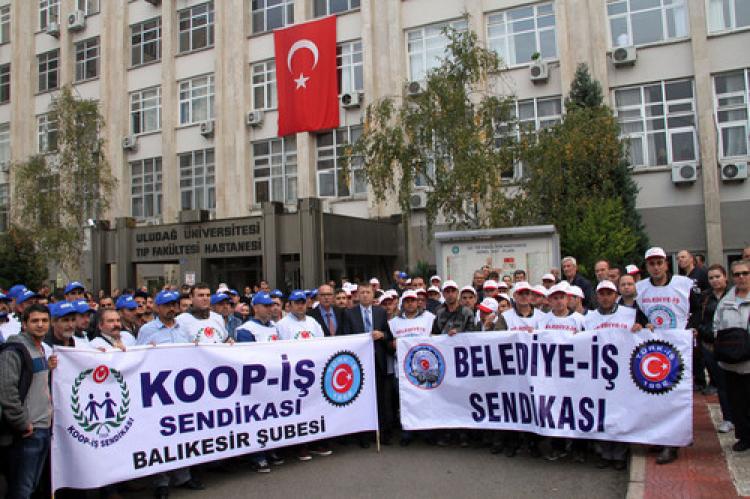 Uludağ Üniversitesi taşeron işçileri eylemde