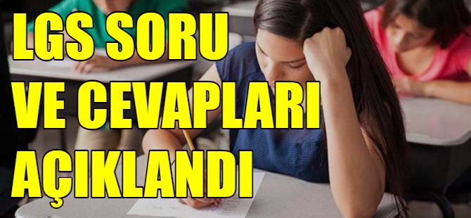 LGS soruları açıklandı
