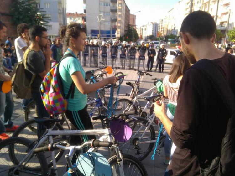 Polis, Öteki Bisiklet Grubu'nun bisikletli eylemine izin vermedi