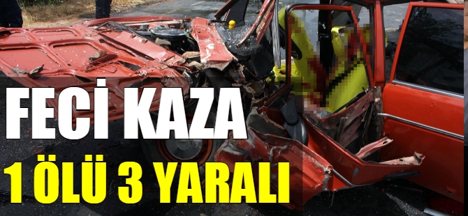 Otomobil ile kamyonet çarpıştı