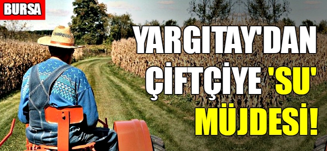 Yargıtay'dan çiftçiye su müjdesi