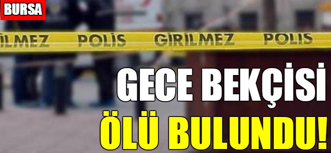 Bursa'da gece bekçisi ölü bulundu