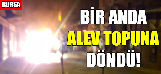 Otomobil alev topuna döndü