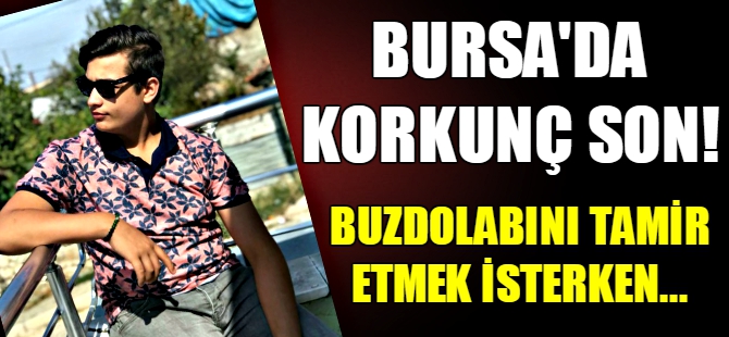 Bursa'da buzdolabını tamir etmek isterken öldü