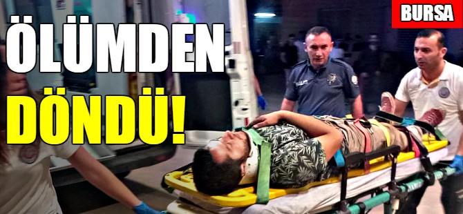 Bursa’da motosikletli genç ölümden döndü