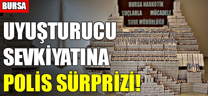Bursa'da binlerce uyuşturucu ele geçirildi